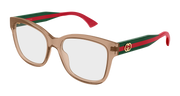 Gucci GG0038ONN Eyeglasses - Brown / Transparent (005)