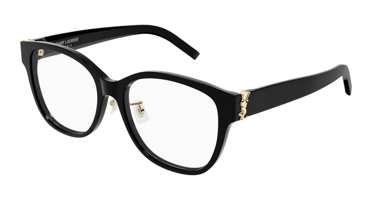 Saint Laurent SL M168/F Eyeglasses - Black / Transparent (001)