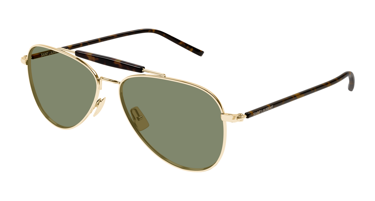 Saint Laurent SL 864 Sunglasses - Gold / Green (003)