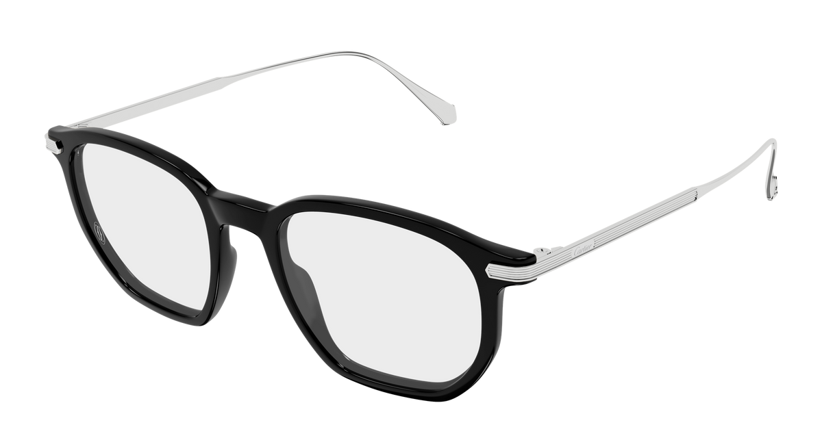 Cartier CT0628O Eyeglasses - Black / Transparent (002)