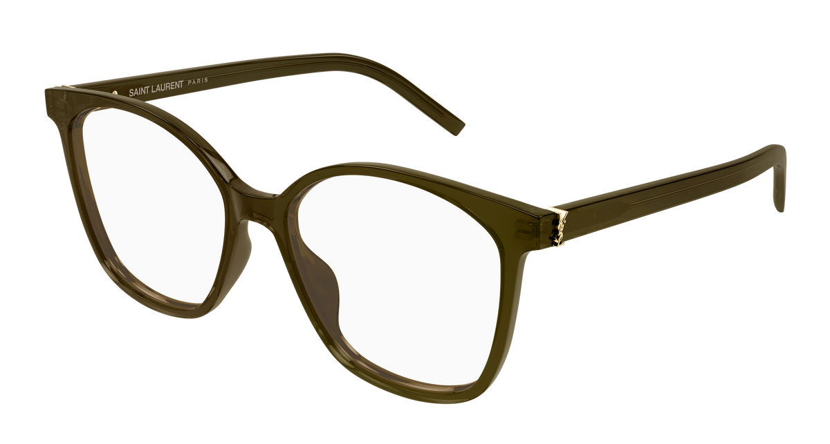 Saint Laurent SL M162 Eyeglasses - Brown / Transparent (005)