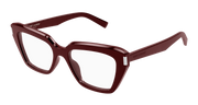 Saint Laurent SL 829 Eyeglasses - Burgundy / Transparent (006)