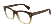 Alexander McQueen AM0551O Eyeglasses - Brown / Transparent (004)