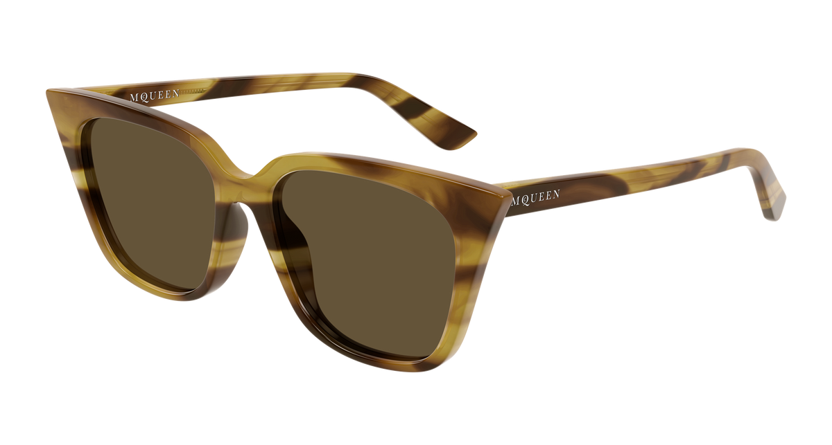Alexander McQueen AM0556S Sunglasses - Havana / Brown (003)