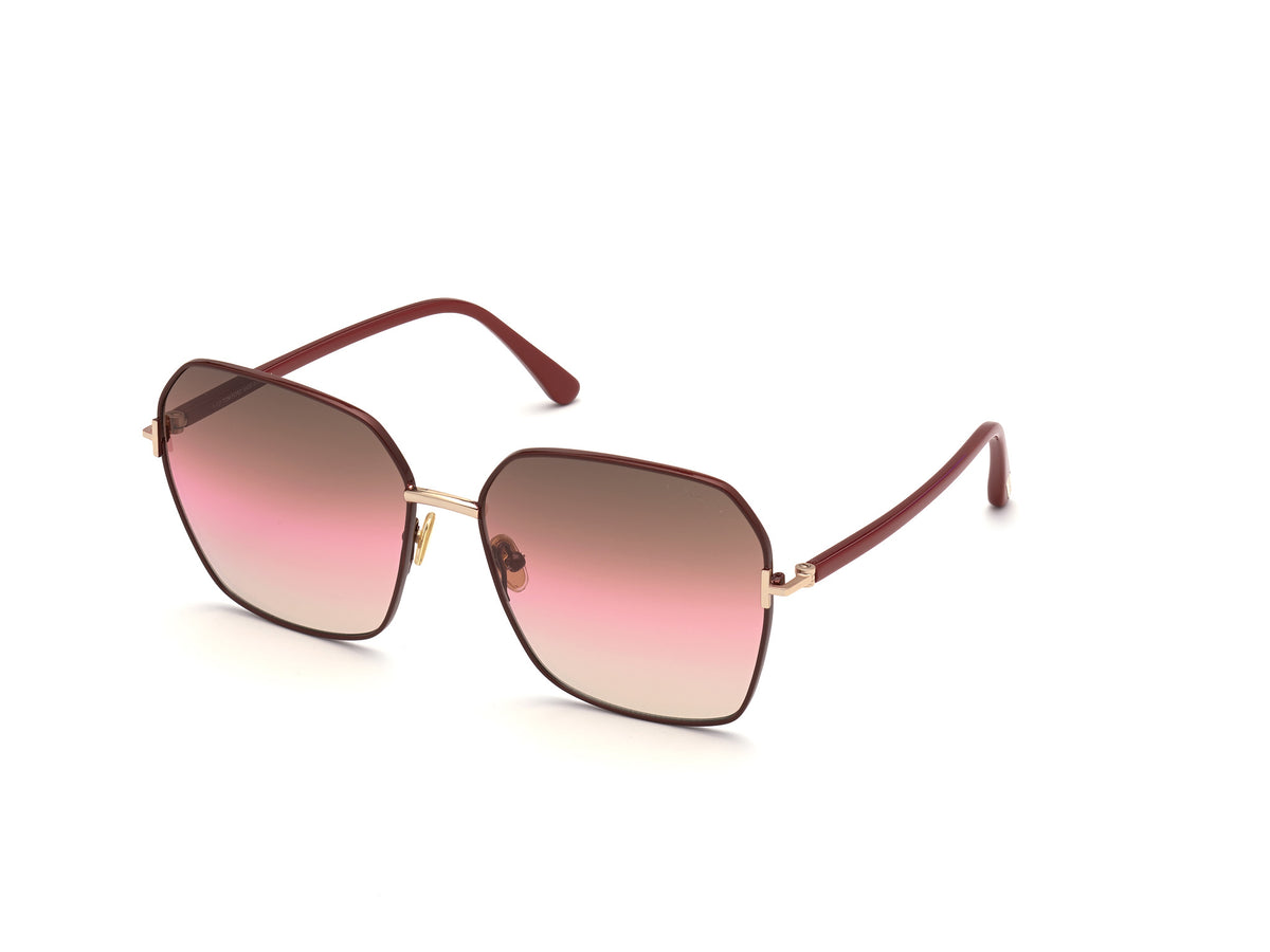 Tom Ford FT0839 FT0839 69F - Shiny Rose Gold / Shiny Light Red