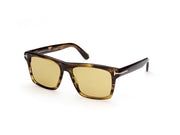 Tom Ford FT0906 FT0906 55E - Yellow/Striped/Yellow / Striped - Lens: Striped