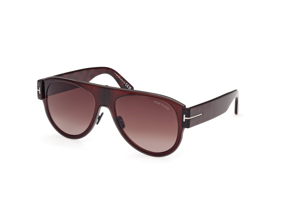 Tom Ford FT1074 FT1074 48T - Shiny Dark Brown / Dark Havana