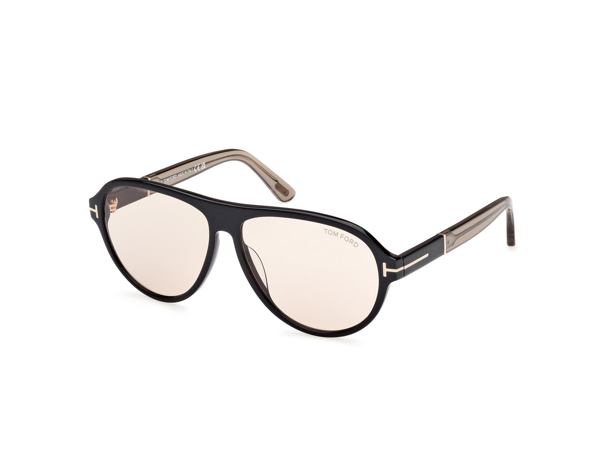 Tom Ford FT1080 FT1080 01E - Shiny Black / Shiny Beige