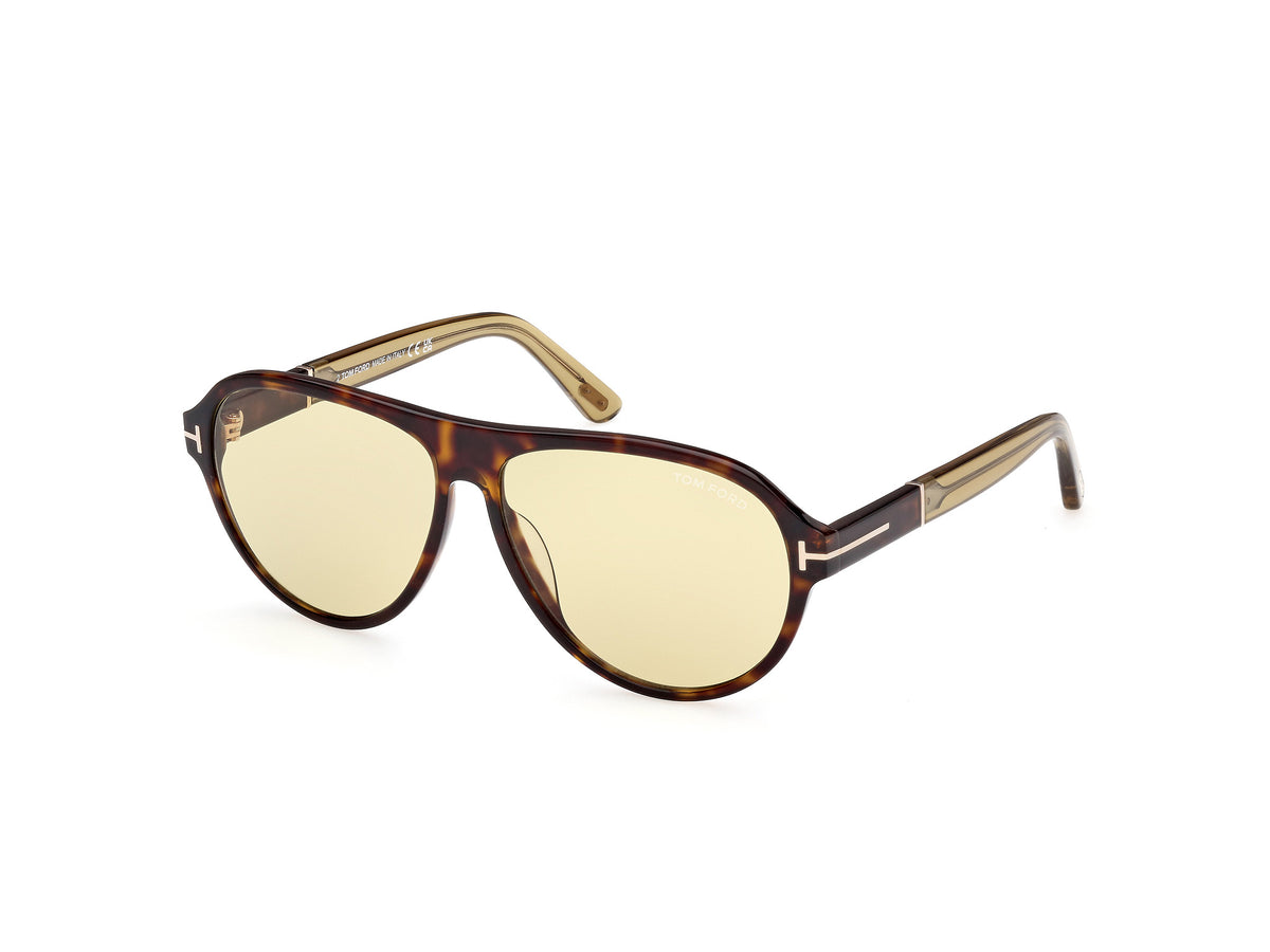 Tom Ford FT1080 FT1080 52N - Dark Havana / Shiny Light Yellow