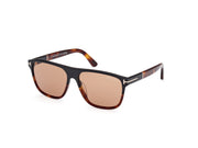 Tom Ford FT1081 FT1081 05E - Black/Gradient / Red Havana - Lens: Red Havana