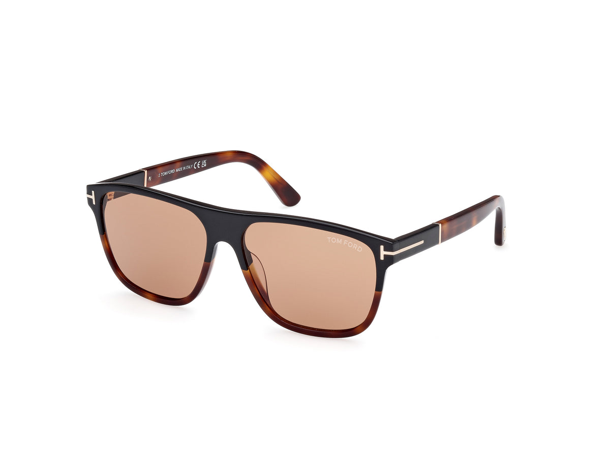 Tom Ford FT1081 FT1081 05E - Black/Gradient / Red Havana - Lens: Red Havana