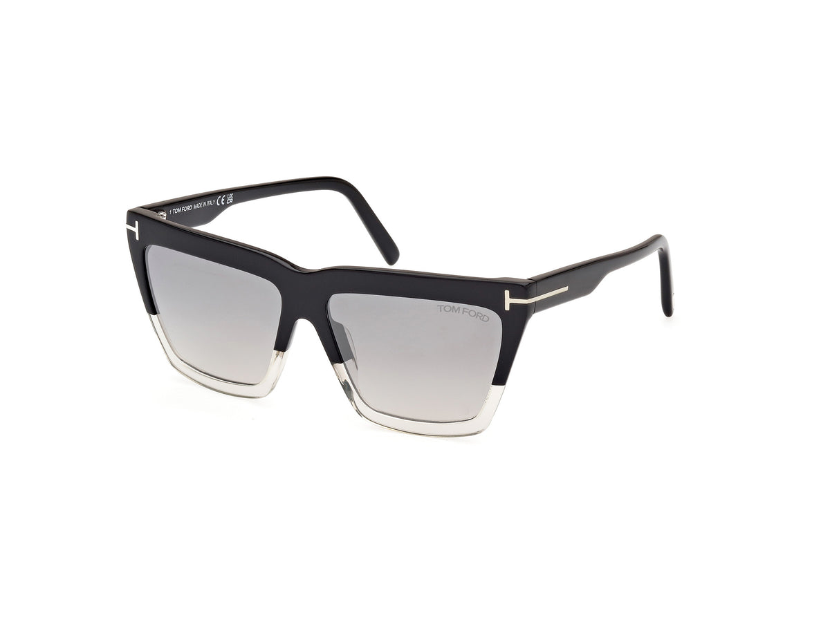 Tom Ford FT1110 FT1110 05C - Black/Crystal/Black / Crystal - Lens: Crystal