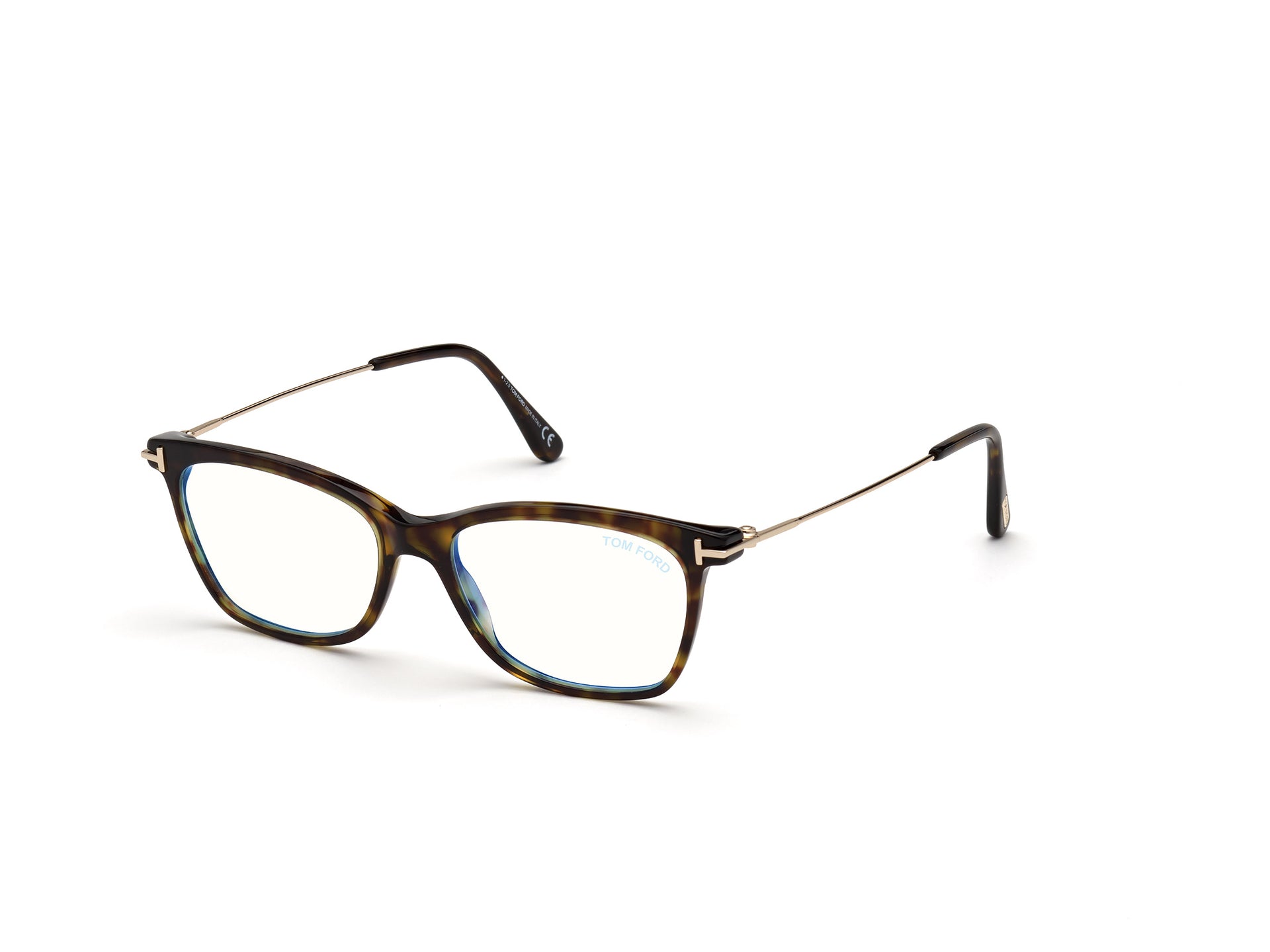 Tom Ford FT5712-B FT5712-B 052 - Dark Havana / Shiny Pale Gold