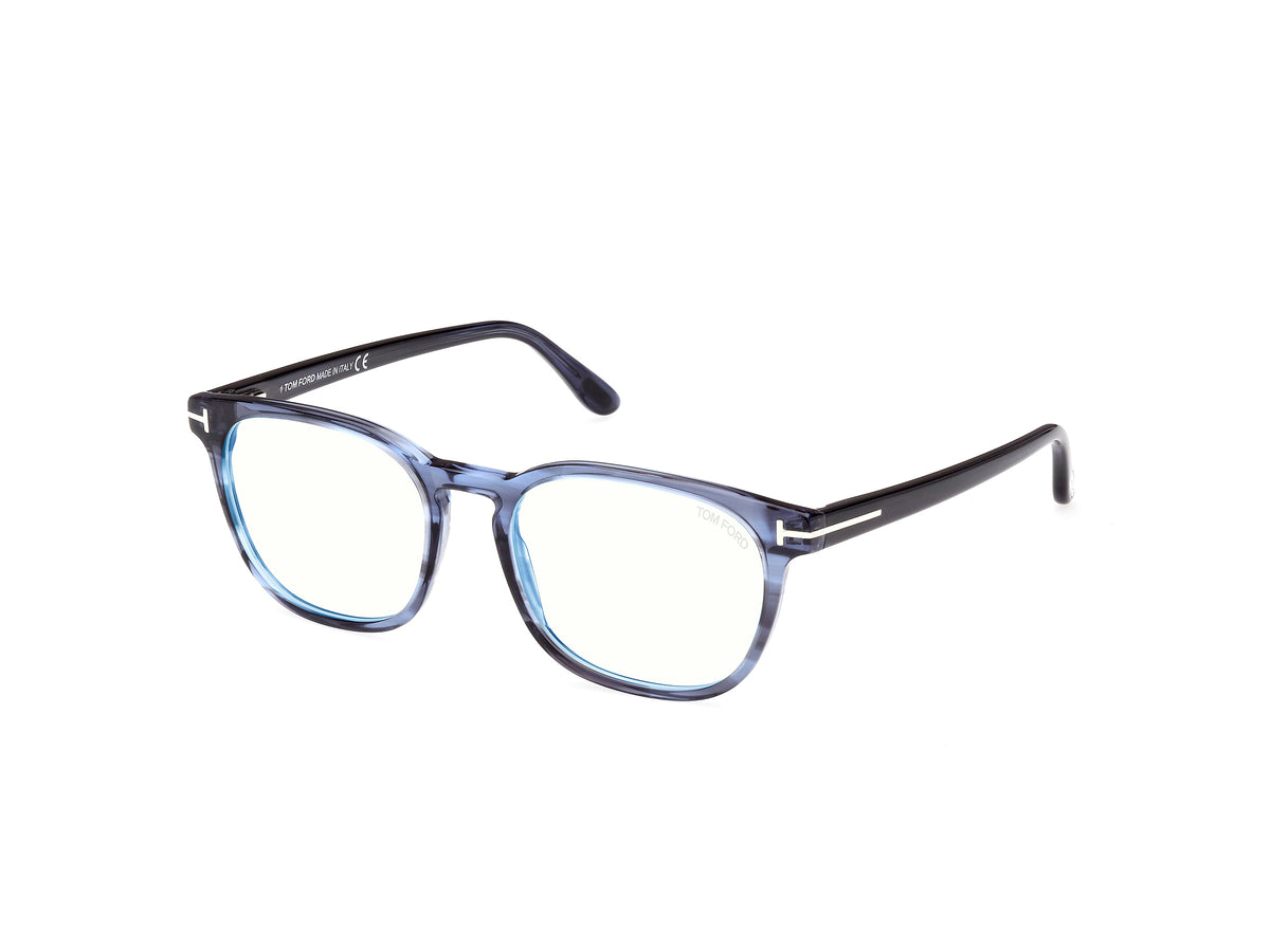 Tom Ford FT5868-B FT5868-B 092 - Blue/Striped/Blue / Striped - Lens: Striped
