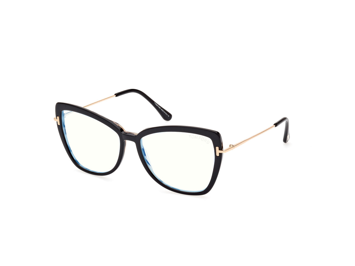 Tom Ford FT5882-B FT5882-B 005 - Black/Havana / Shiny Rose Gold - Lens: Shiny Rose Gold