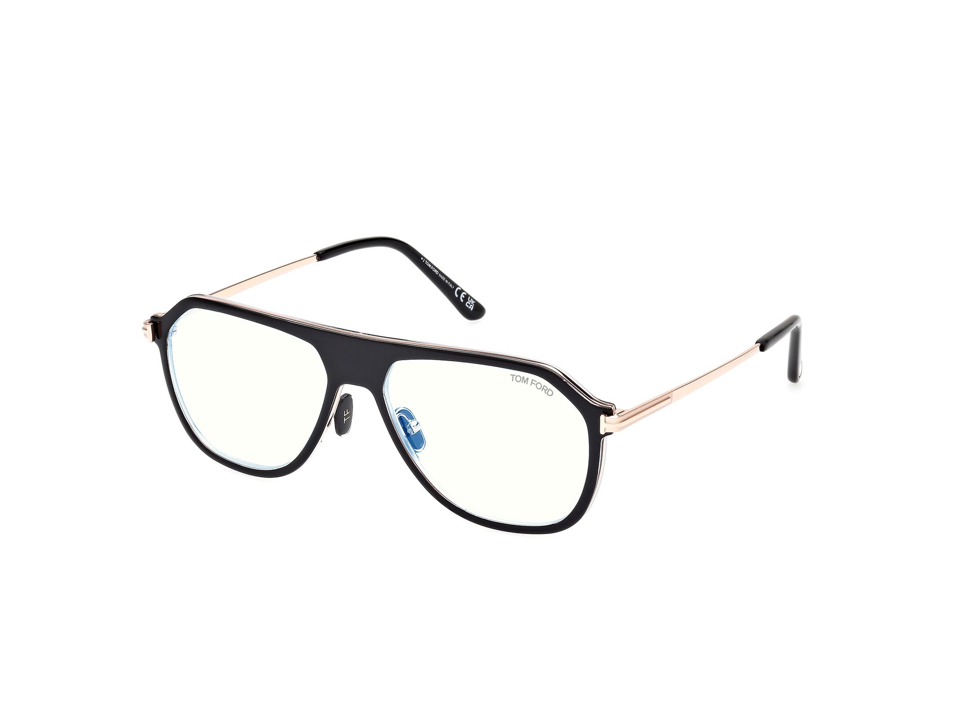 Tom Ford FT5943-B FT5943-B 003 - Black/Crystal/Black / Crystal - Lens: Crystal