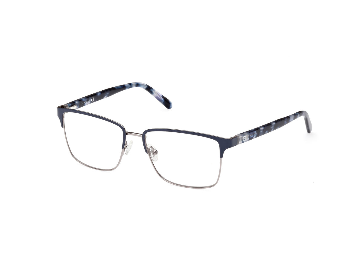 Guess GU50070 GU50070 092 - Shiny Dark Ruthenium/Blue / Havana - Lens: Havana