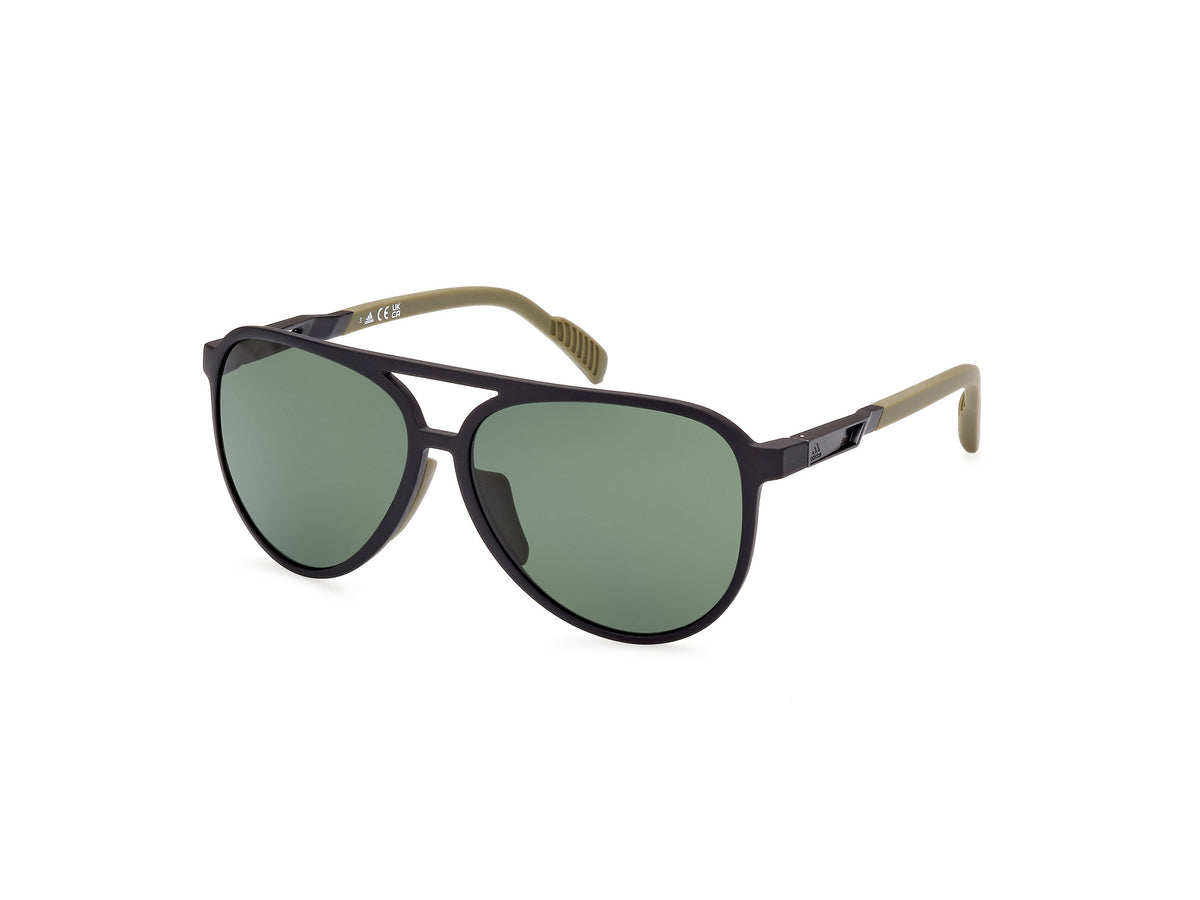Adidas Sport SP0060 SP0060 02R - Matte Black / Matte Light Green