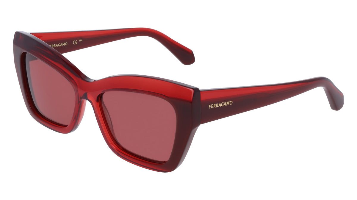 FERRAGAMO SF2065S (613) TRANSPARENT RED/DARK RED 54-16-145