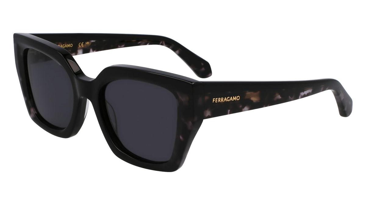 FERRAGAMO SF2035S (004) BLACK/BLACK TORTOISE 52-19-145