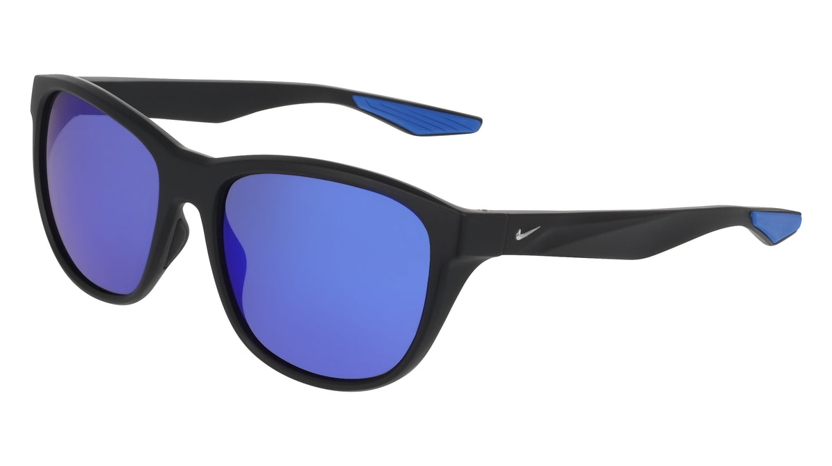 NIKE NKIO0101X (011) MATTE BLACK / BLUE MIRROR 55-17-140