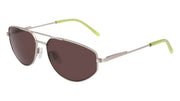 DKNY DK117S (045) SATIN SILVER/KIWI 57-15-140