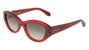 FERRAGAMO SF2104S (614) TRANSPARENT RED/TRANSPARENT WI 55-18-145