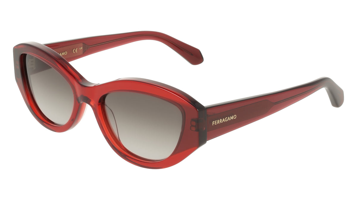 FERRAGAMO SF2104S (614) TRANSPARENT RED/TRANSPARENT WI 55-18-145