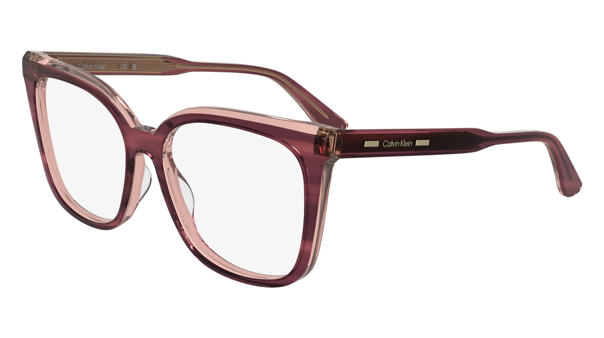 CALVIN KLEIN CK25511 (605) STRIPED BURGUNDY 55-16-145