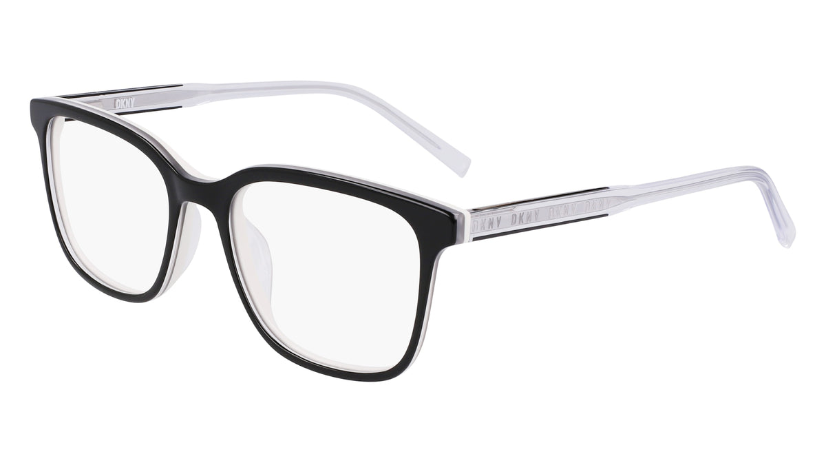 DKNY DK5065 (001) BLACK/WHITE LAMINATE 52-18-140