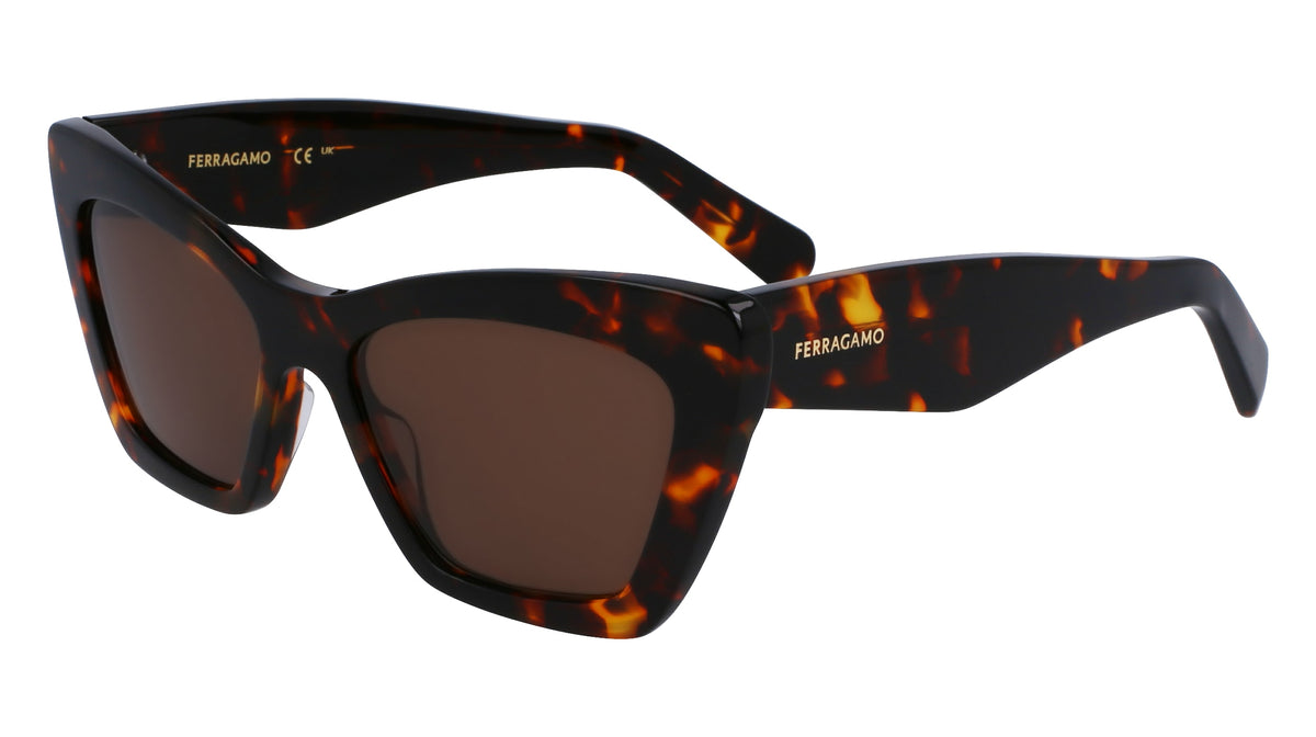 FERRAGAMO SF929SN (242) DARK TORTOISE 55-17-145