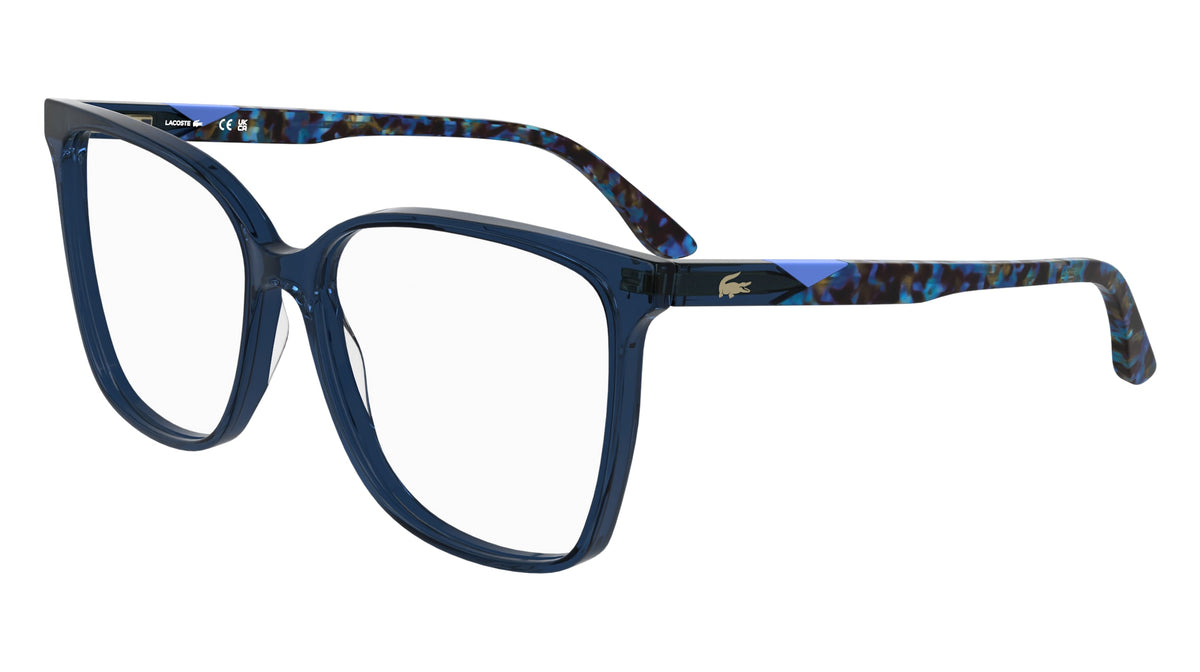 LACOSTE L2989 (410) TRANSPARENT BLUE 58-15-145