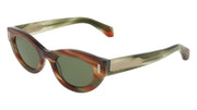 FERRAGAMO SF2062SE (280) STRIPED BROWN GREEN 49-23-145