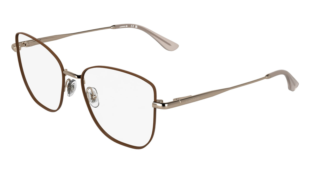 LACOSTE L2323 (770) ROSE GOLD/BROWN 54-17-140