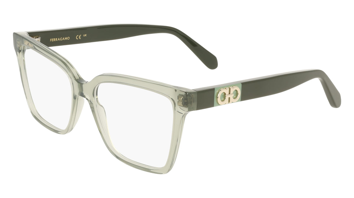FERRAGAMO SF3060 (313) TRANSPARENT SAGE 54-16-150