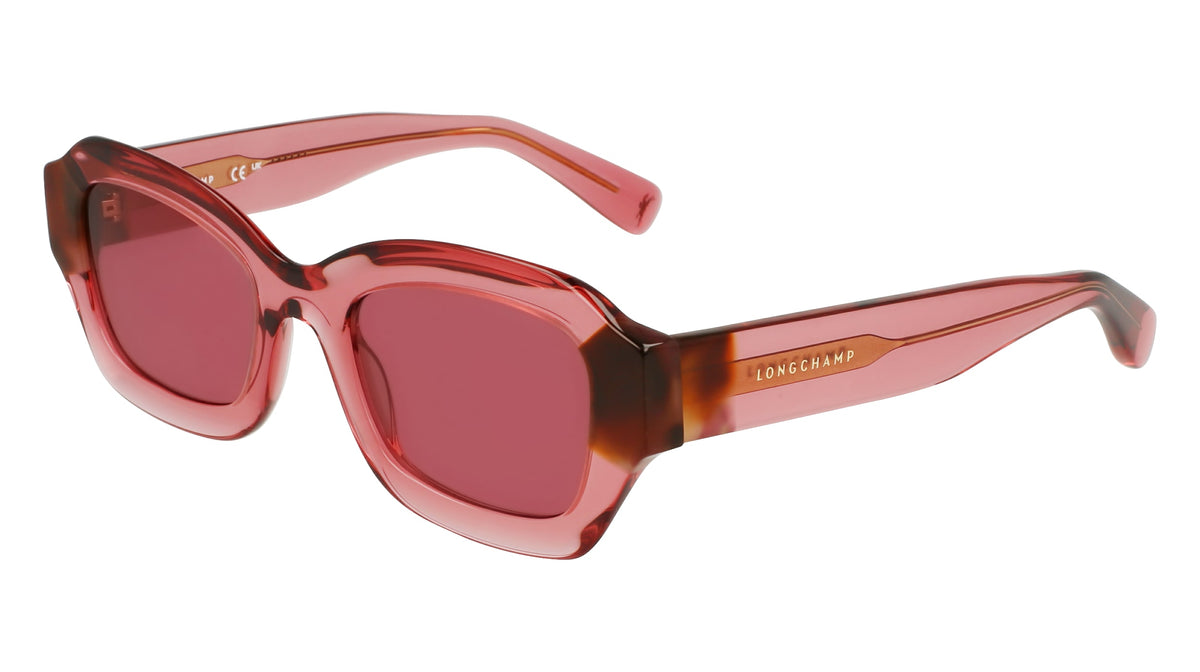 LONGCHAMP LO749S (613) TRANSPARENT ROSE/ROSE HAVANA 50-21-140
