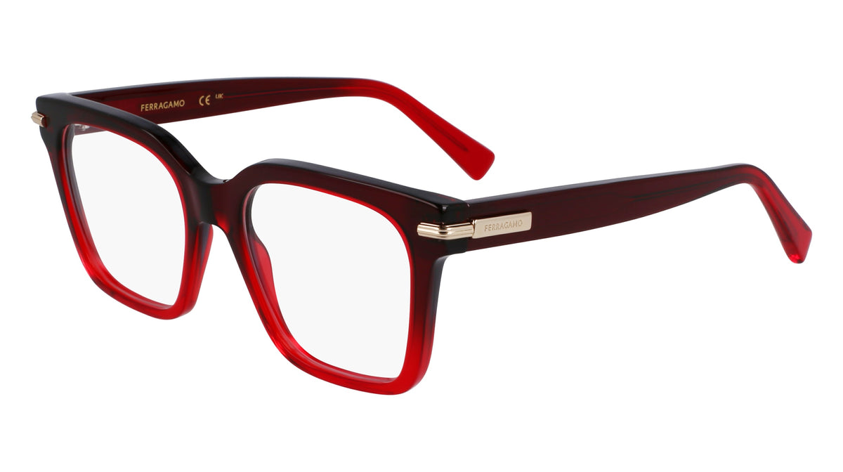 FERRAGAMO SF3009 (615) GRADIENT TRANSPARENT DARK RED 52-18-145