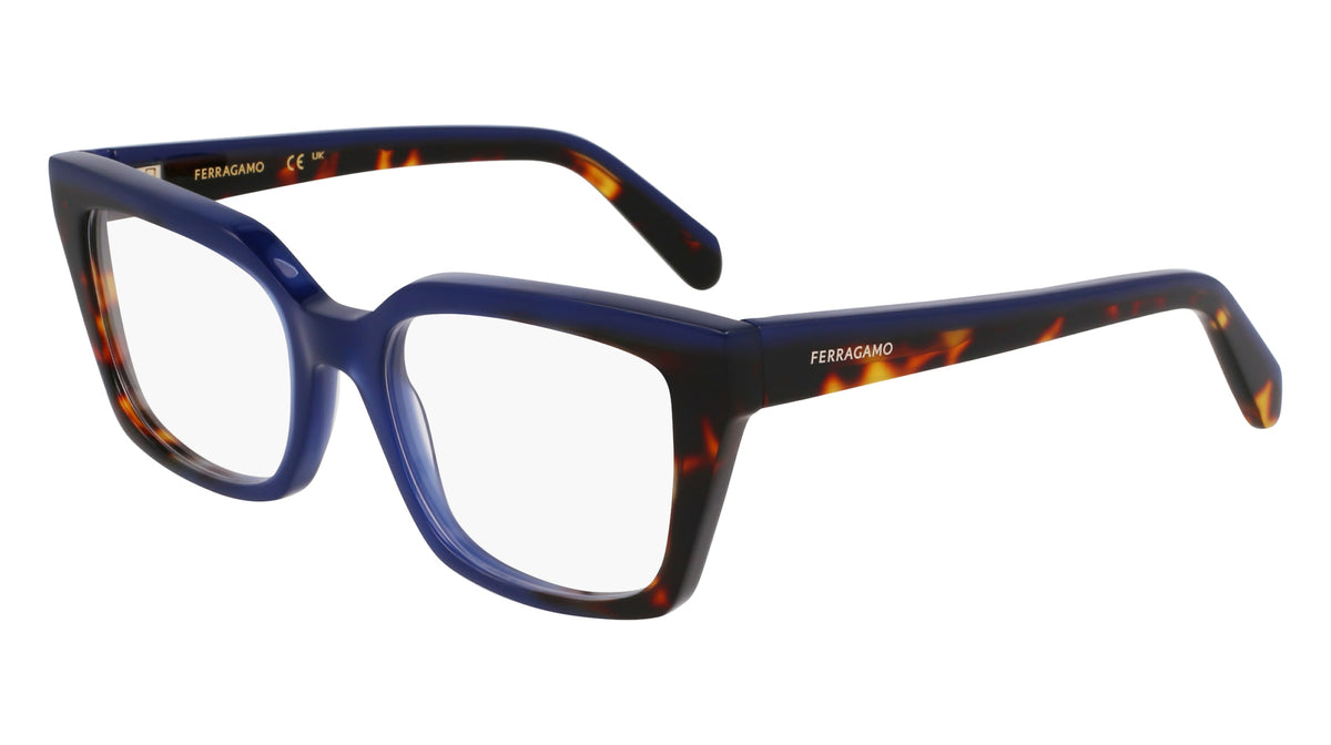 FERRAGAMO SF3010 (424) OPALINE BLUE/DARK TORTOISE 52-19-140