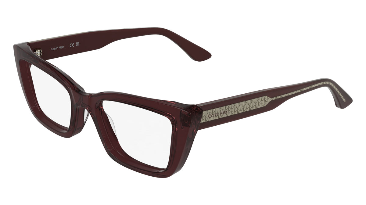 CALVIN KLEIN CK25549 (605) TRANSPARENT BURGUNDY 52-19-145