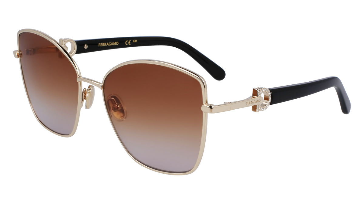 FERRAGAMO SF312SR (745) GOLD/BROWN GRADIENT 60-18-140