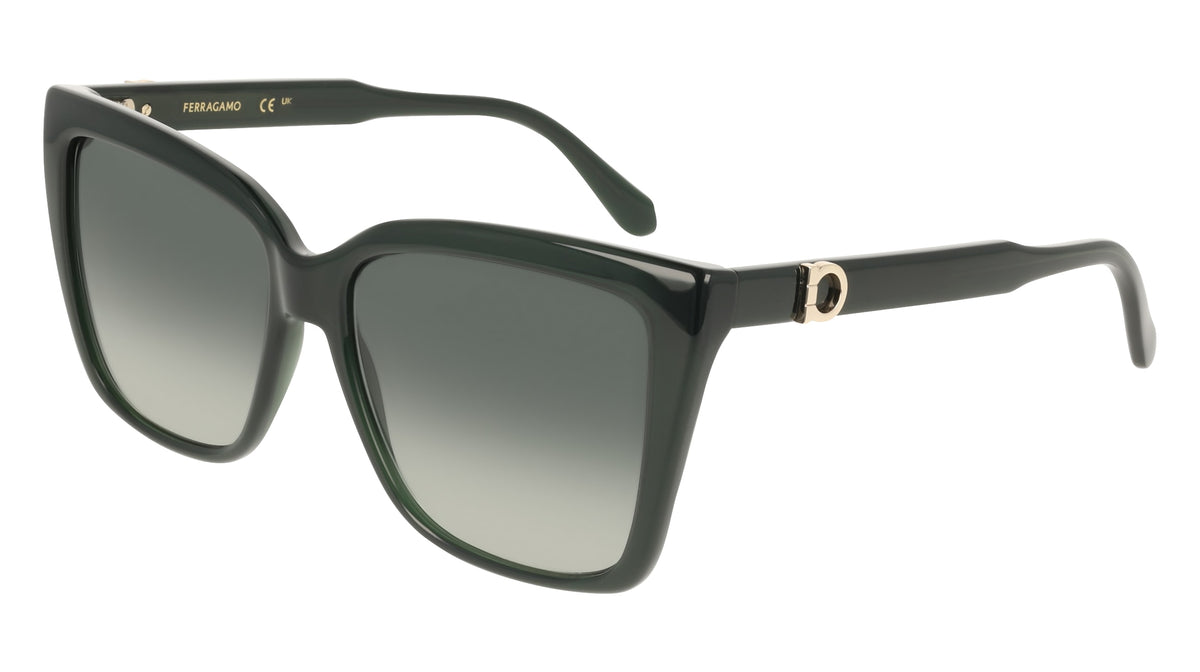 FERRAGAMO SF2085SE (302) TRANSPARENT DARK GREEN 57-16-145