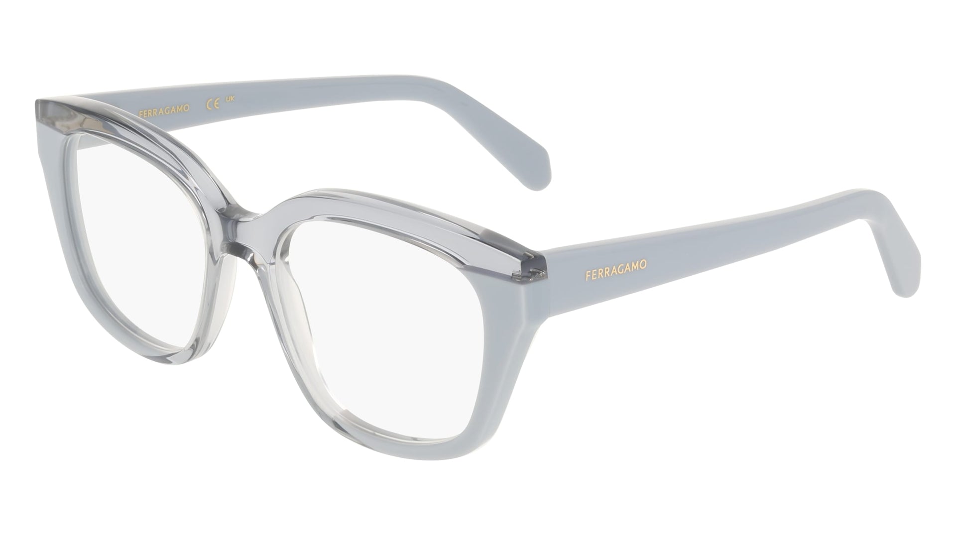 FERRAGAMO SF3023 (454) TRANSPARENT AZURE/AZURE 51-18-140
