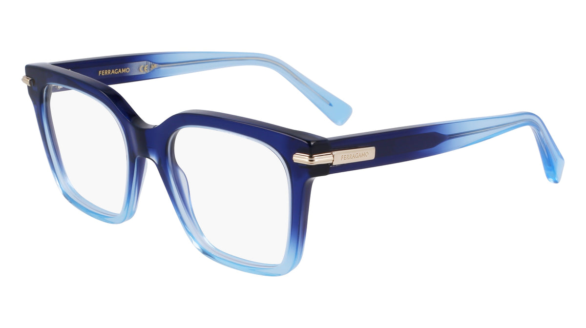 FERRAGAMO SF3009 (415) GRADIENT TRANSPARENT DARK BLUE 52-18-145