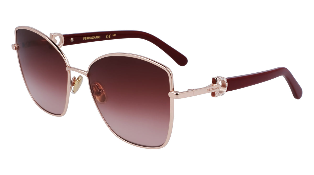 FERRAGAMO SF312SR (773) ROSE GOLD/WINE GRADIENT 60-18-140
