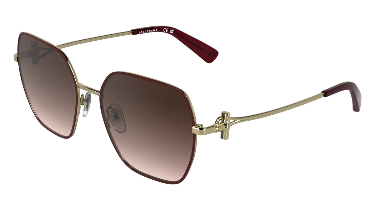 LONGCHAMP LO190S (721) GOLD/GRADIENT BURGUNDY 56-18-140