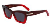 FERRAGAMO SF2031S (615) GRADIENT DARK RED TRANSPARENT 52-17-145