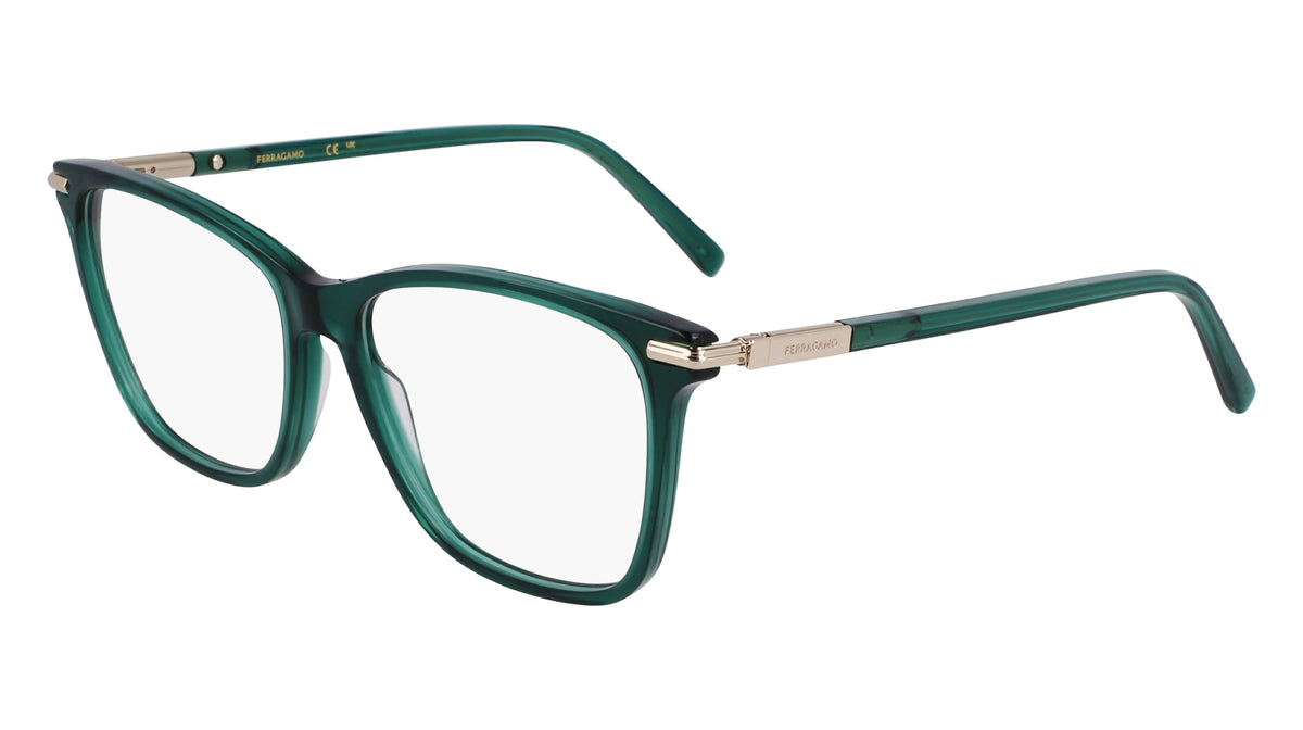 FERRAGAMO SF3013 (317) TRANSPARENT GREEN 55-15-140