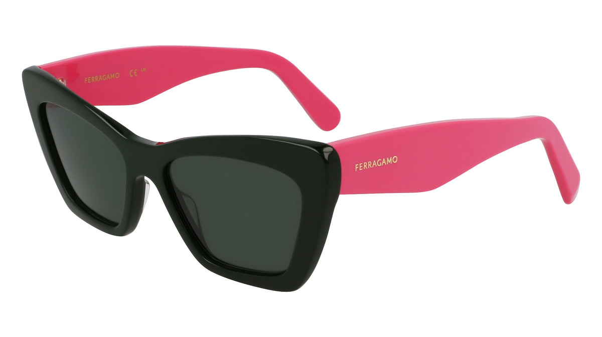 FERRAGAMO SF929SN (304) DARK GREEN/PEONIA PINK 55-17-145