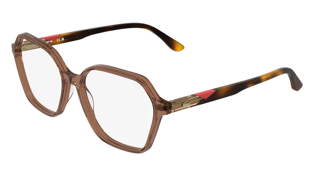 LACOSTE L2988 (210) TRANSPARENT LIGHT BROWN 55-15-145