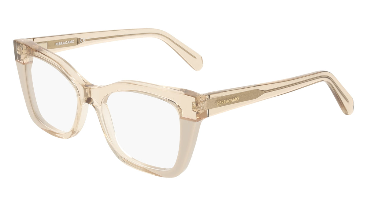 FERRAGAMO SF3052 (260) TRANSPARENT BEIGE/BEIGE 51-17-145